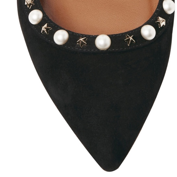 Aquazzura Harlow black suede embellished flats - Picture 7 of 7